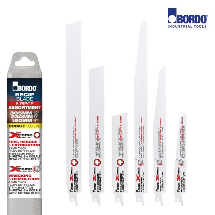 Extreme Reciprocating Saw Blade Assortment - 6 Blades